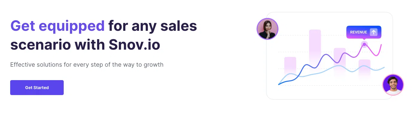 a screenshot of. snovio website 