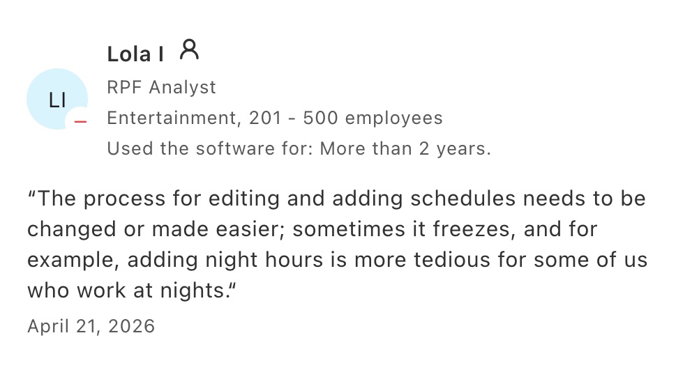 a screenshot of one-star capterra review of bamboohr