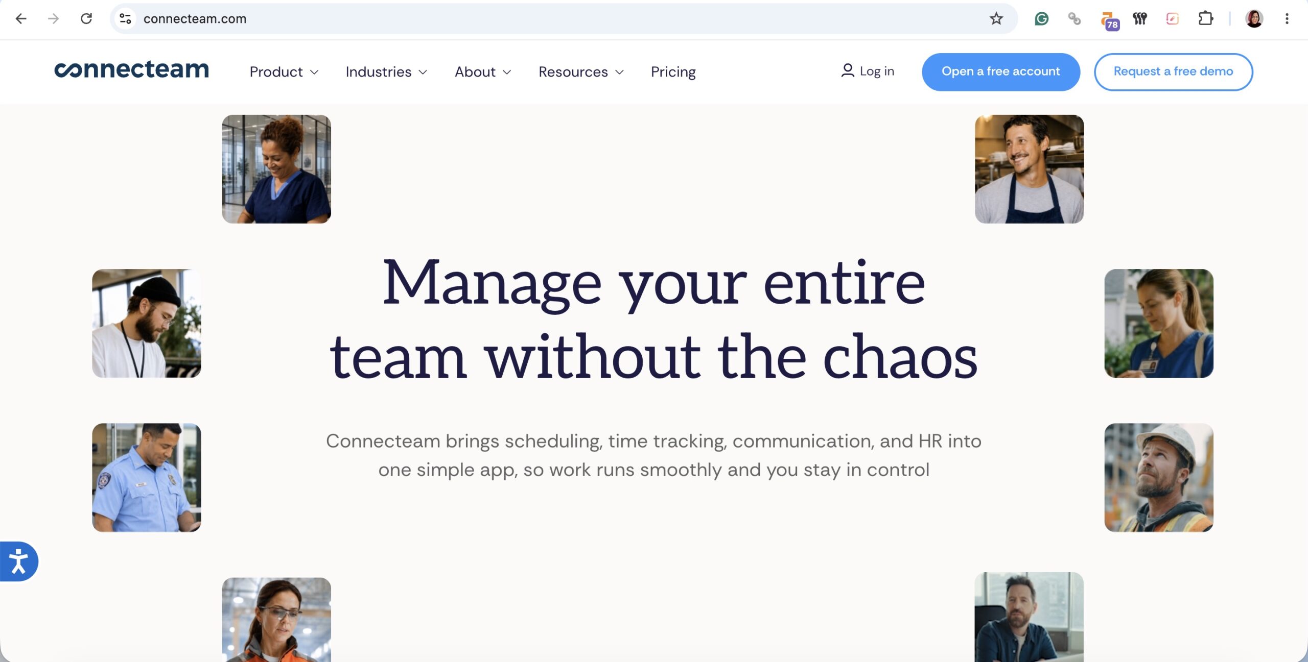 a screenshot of a hero section of clockshark website