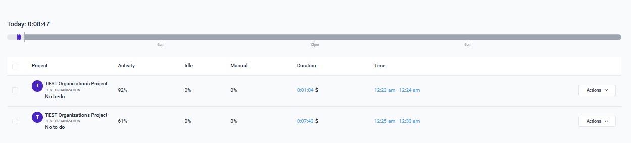 a screenshot of desktop timer in hubstaff