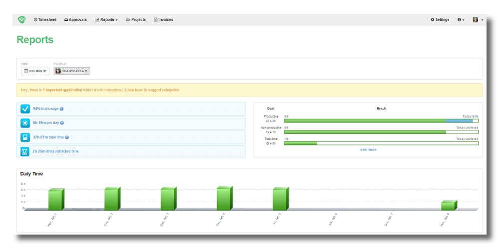 attendance tracker timecamp overtime tracker