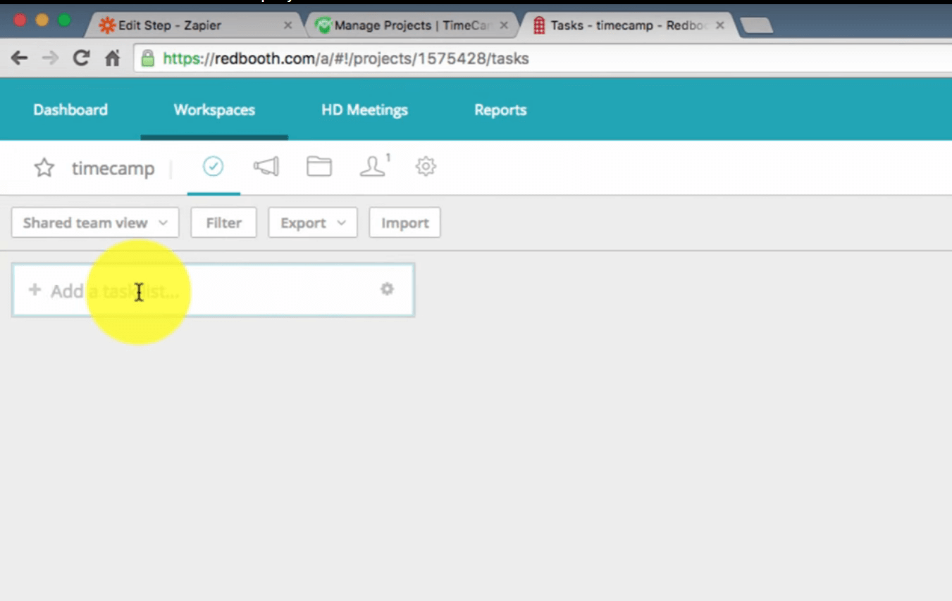 redbooth time tracker integrations with timecamp