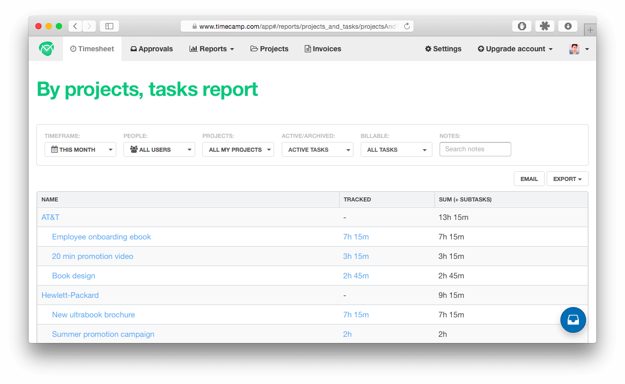 billable hours timesheet