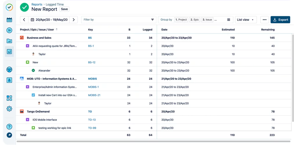 Tempo seguimiento del tiempo para Jira