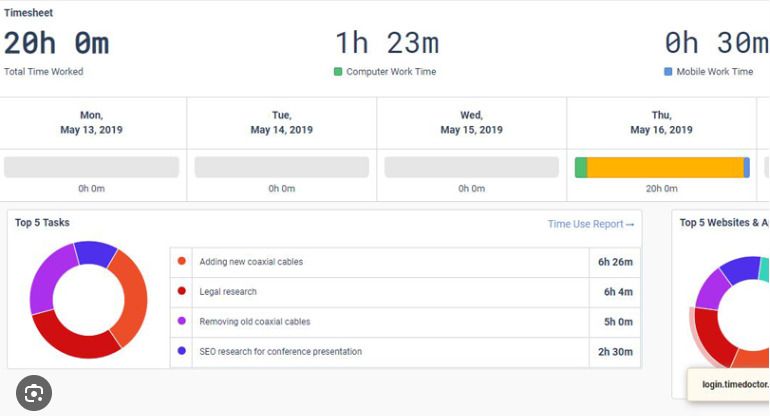 una captura de pantalla de timedoctor