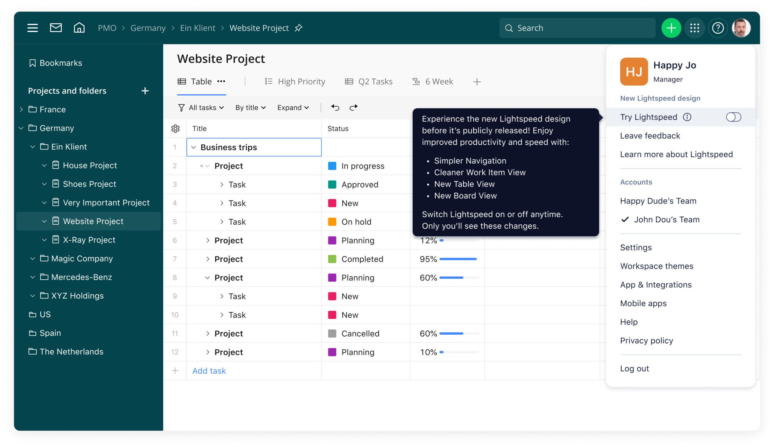 Software para trabajo remoto Wrike