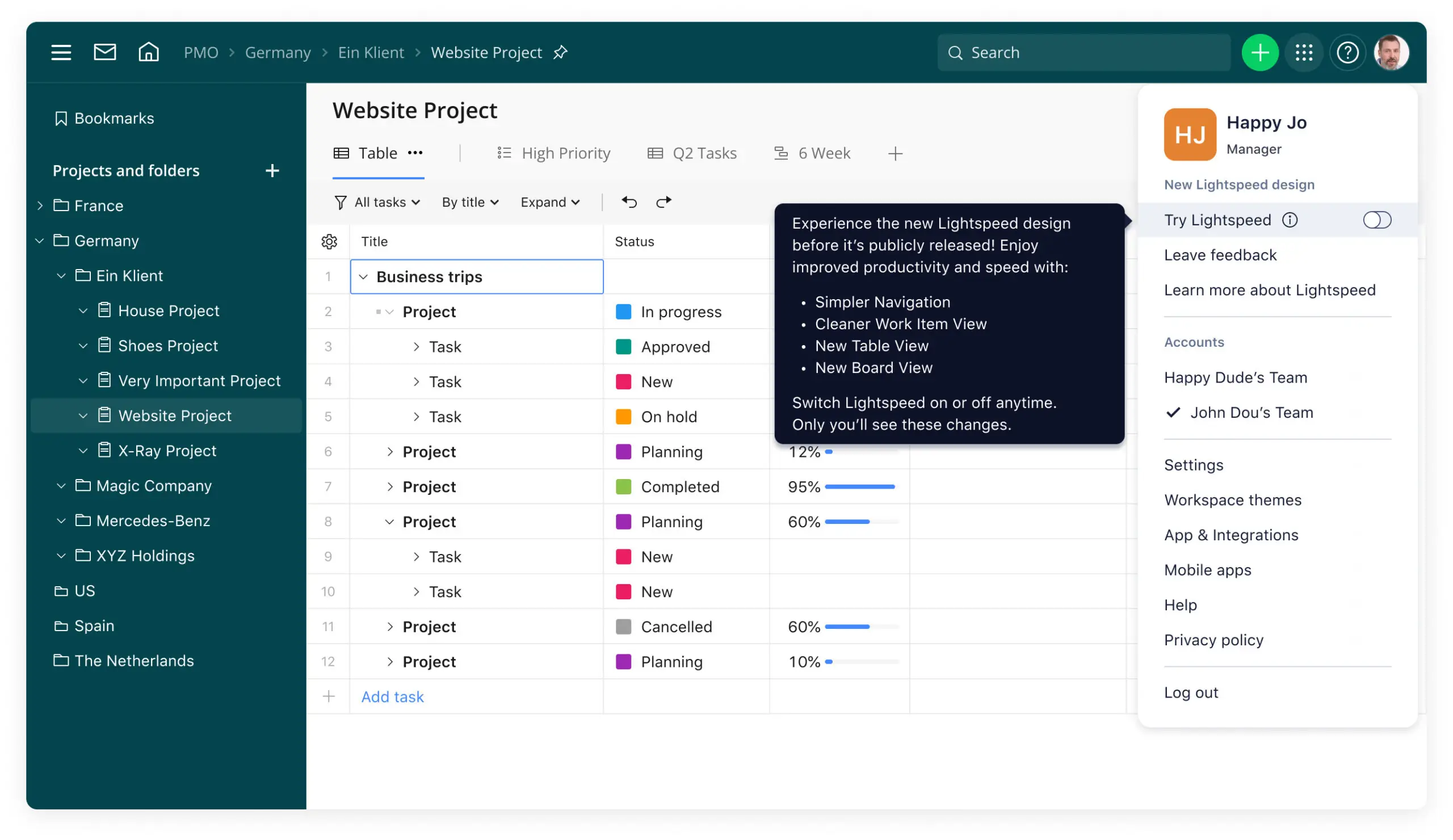 Software para trabajo remoto Wrike