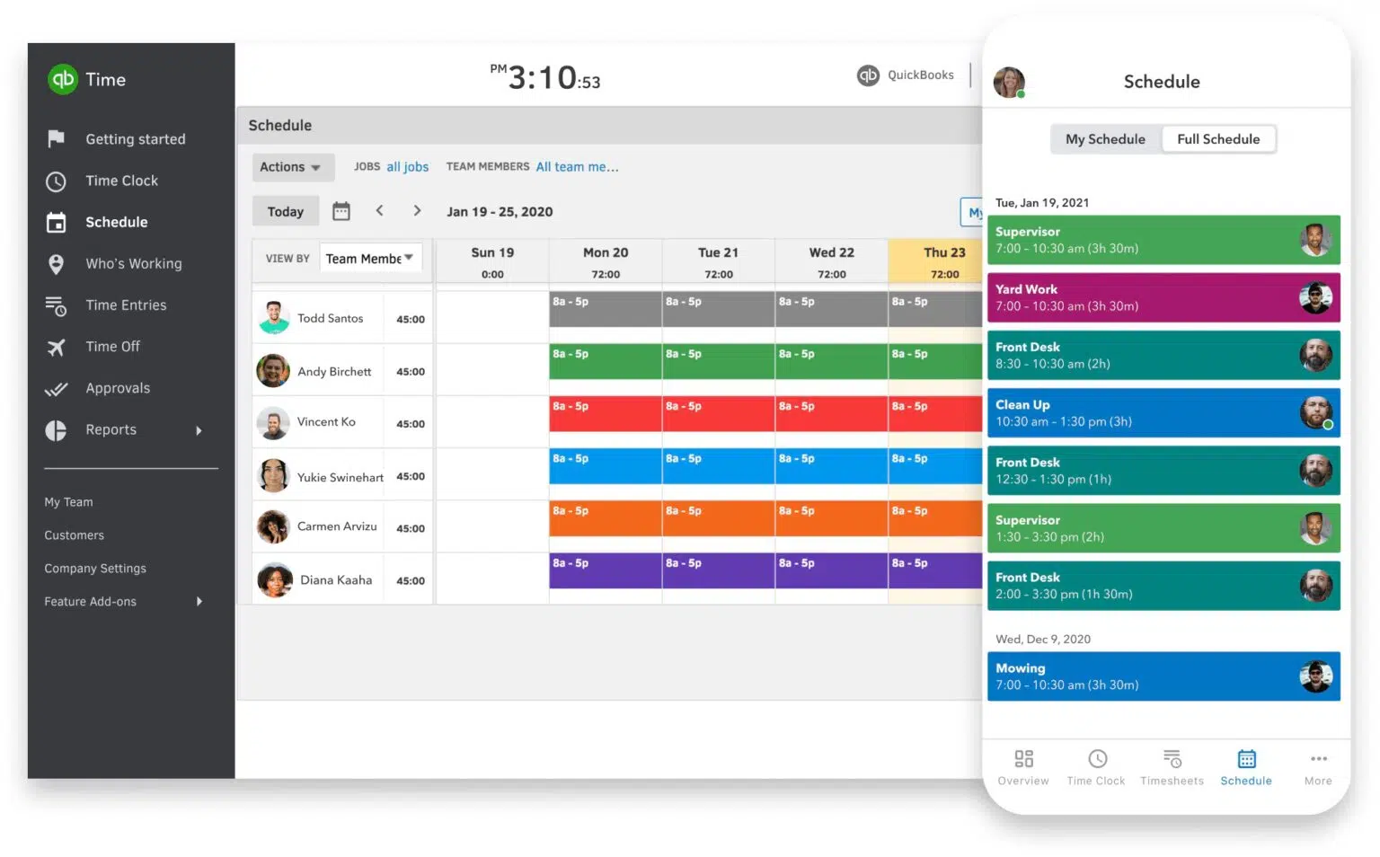 quickbooks time screenshot
