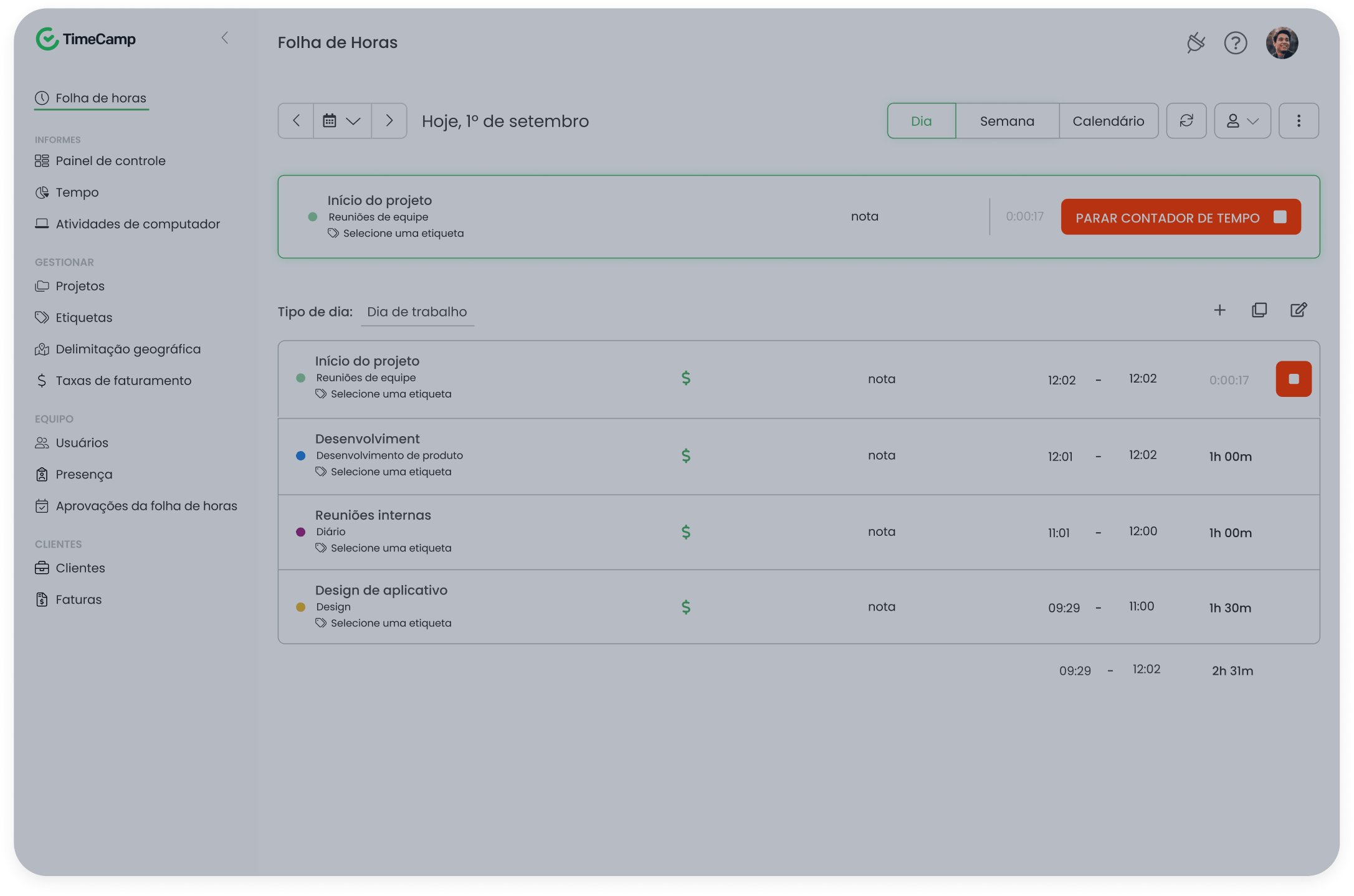 TimeCamp demo