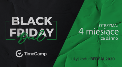 Tydzień z Black Friday: TimeCamp przez 4 miesiące za darmo!