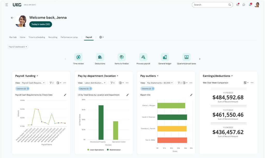 ukg ready screenshot for a blog post about enterprise time tracking