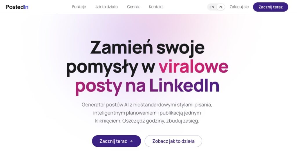 zrzut ekranu strony internetowej narzędzia postedin