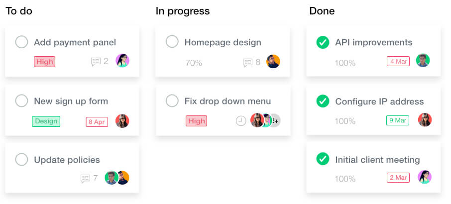 ProofHub kanban